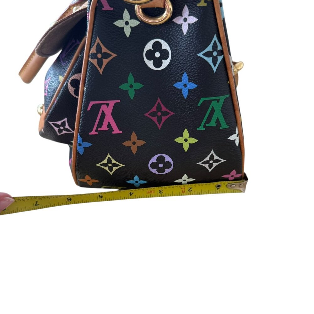 Louis Vuitton Rita Monogram Multi Black vtg Murakami Black RARE Authentic Y2K - Picture 12 of 15
